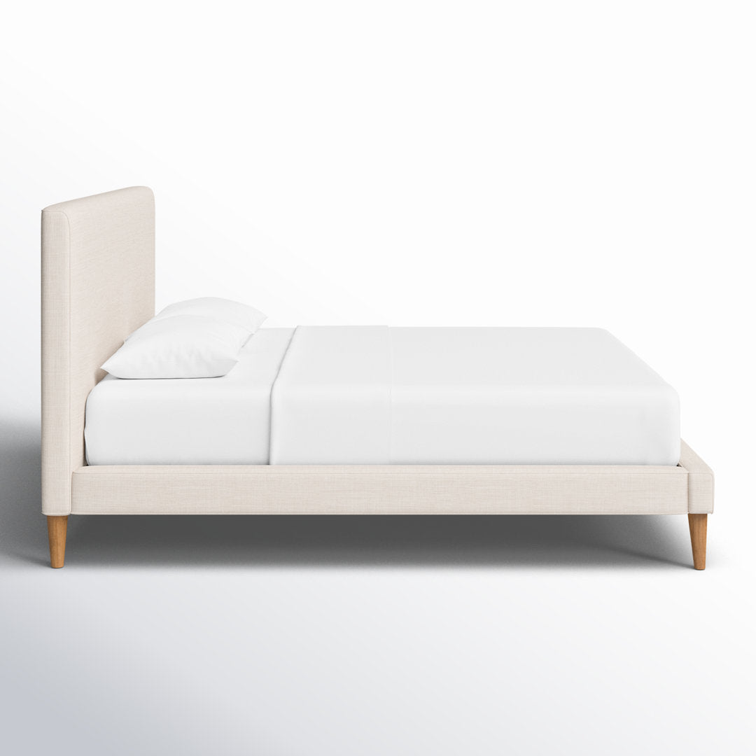 Williams Upholstered Bed AllModern Color: Light Gray Size: King