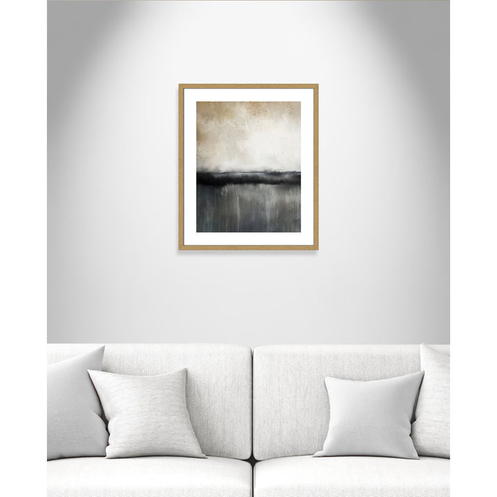Sunset by Kimberly Allen Print Joss & Main Size: 25.5" H x 21.5" W x 0.75" D Format: Beige Wood Framed Paper