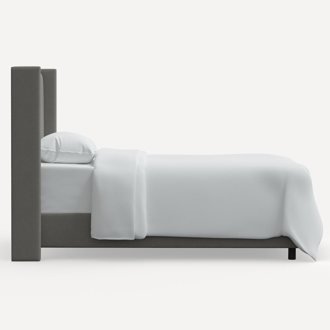 Hanson Upholstered Standard Bed Joss & Main Color: Classic Grey Linen Size: Twin