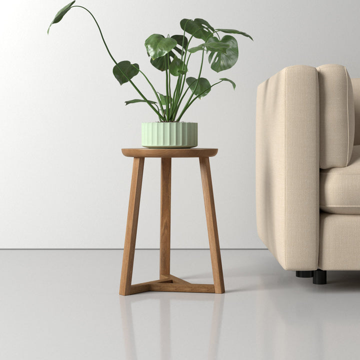 Virgo Solid Wood Cross Legs End Table AllModern Color: Light Walnut