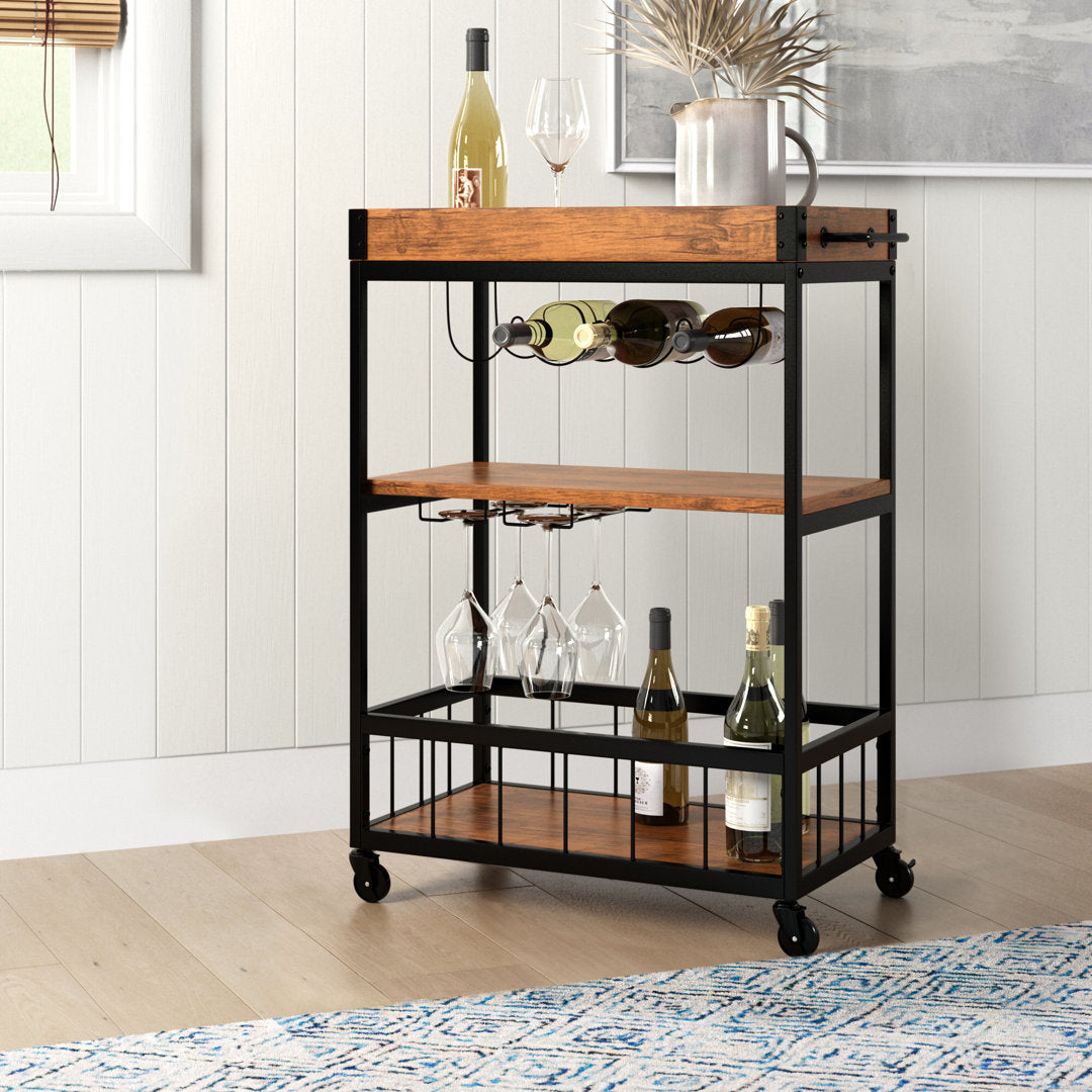 Raelynn Mobile Metal Bar Cart Sand & Stable™