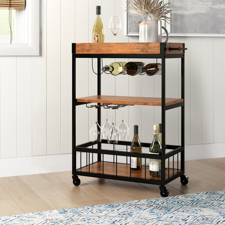 Raelynn Mobile Metal Bar Cart Sand & Stable™