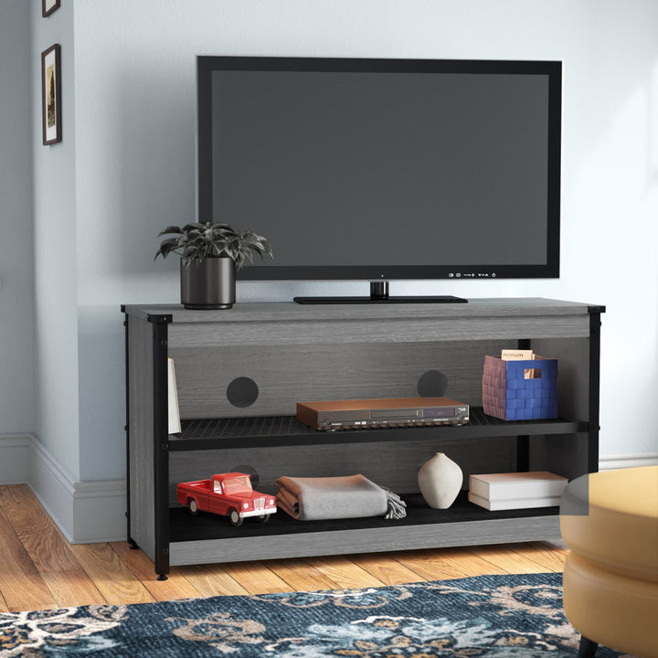 Antenore TV Stand for TVs up to 65" Zipcode Design™ Color: Brown/Black Overall Entertainment Center Width - Side to Side: 44.09