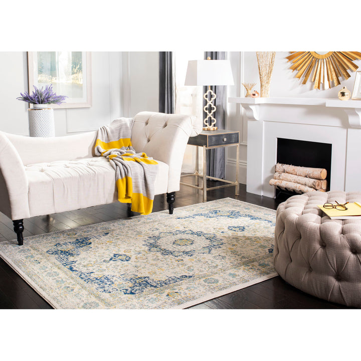 Annette Oriental Ivory/Blue Area Rug Langley Street® Rug Size: Rectangle 12' x 18'