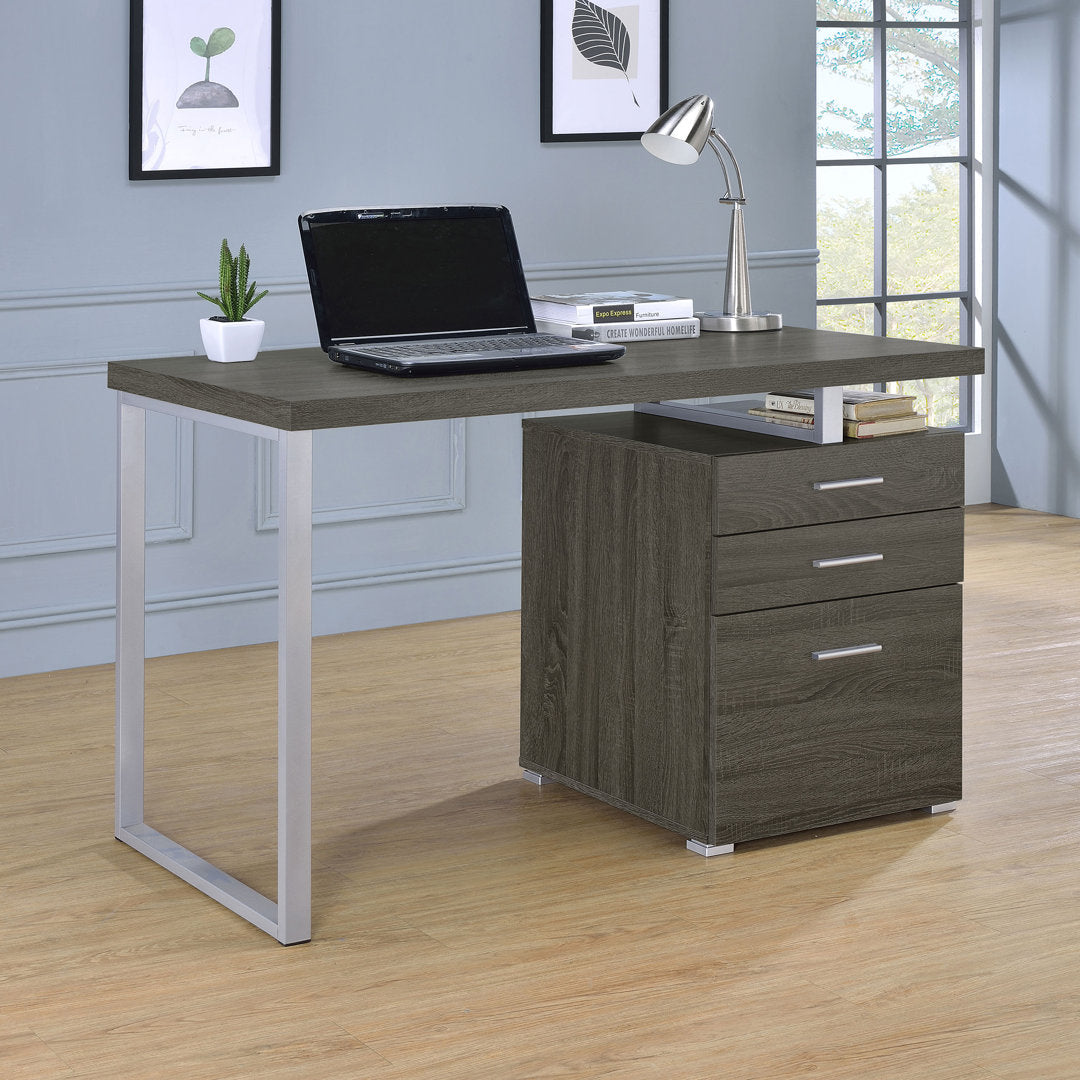 Kaitlyn Reversible Desk Wade Logan® Color: Weathered Gray