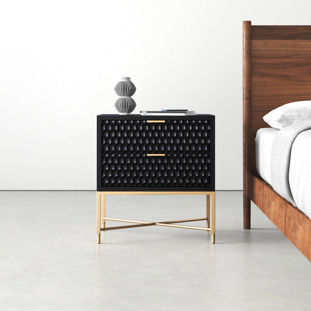 Capra 2 - Drawer Nightstand AllModern Color: Black