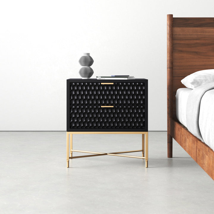Capra 2 - Drawer Nightstand AllModern Color: Black