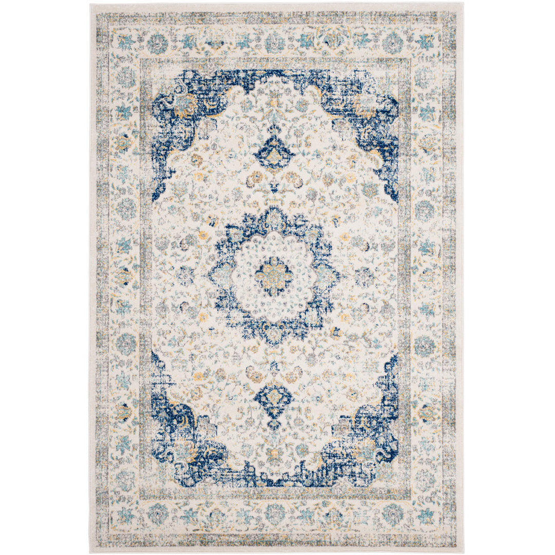 Annette Oriental Ivory/Blue Area Rug Langley Street® Rug Size: Rectangle 12' x 18'