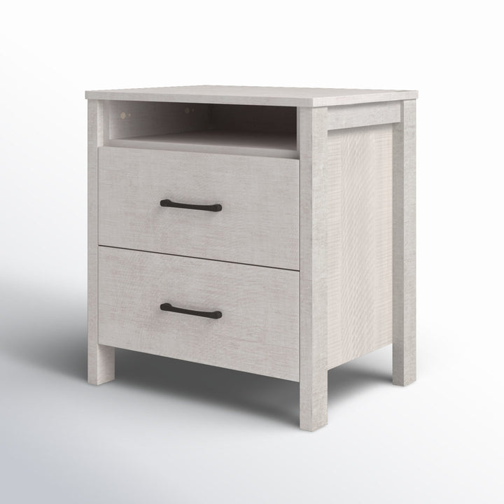 Allysyn 22.7" 2 Drawer Nightstand Wade Logan® Color: Dusty Gray Oak
