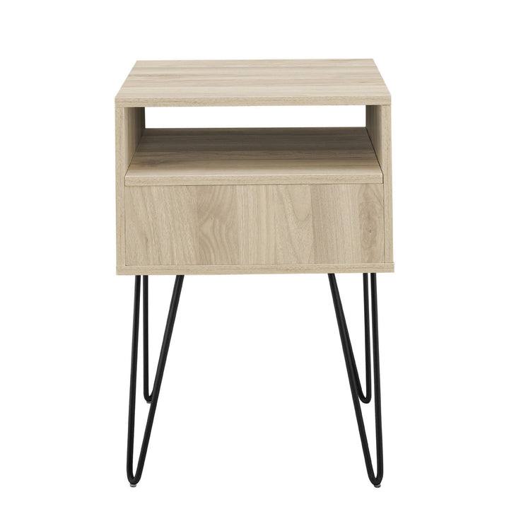 Adrow 1-Drawer Nightstand with Cubby Wade Logan® Color: Birch