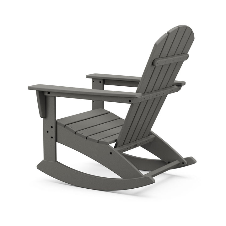 Nautical Adirondack Rocking Chair POLYWOOD® Frame Color: Slate Gray