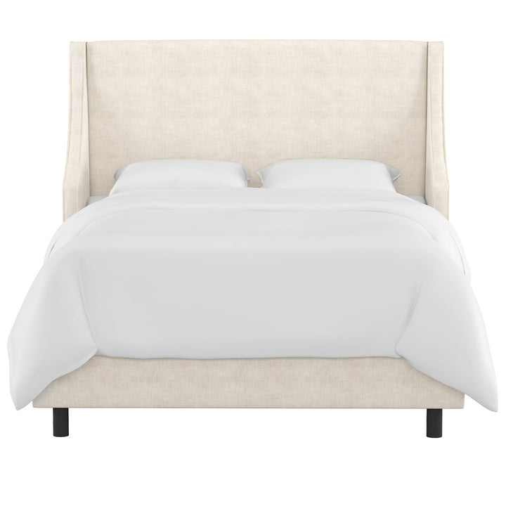 Bernadine Upholstered Low Profile Standard Bed Mercury Row® Color: Classic Talc Linen Size: California King