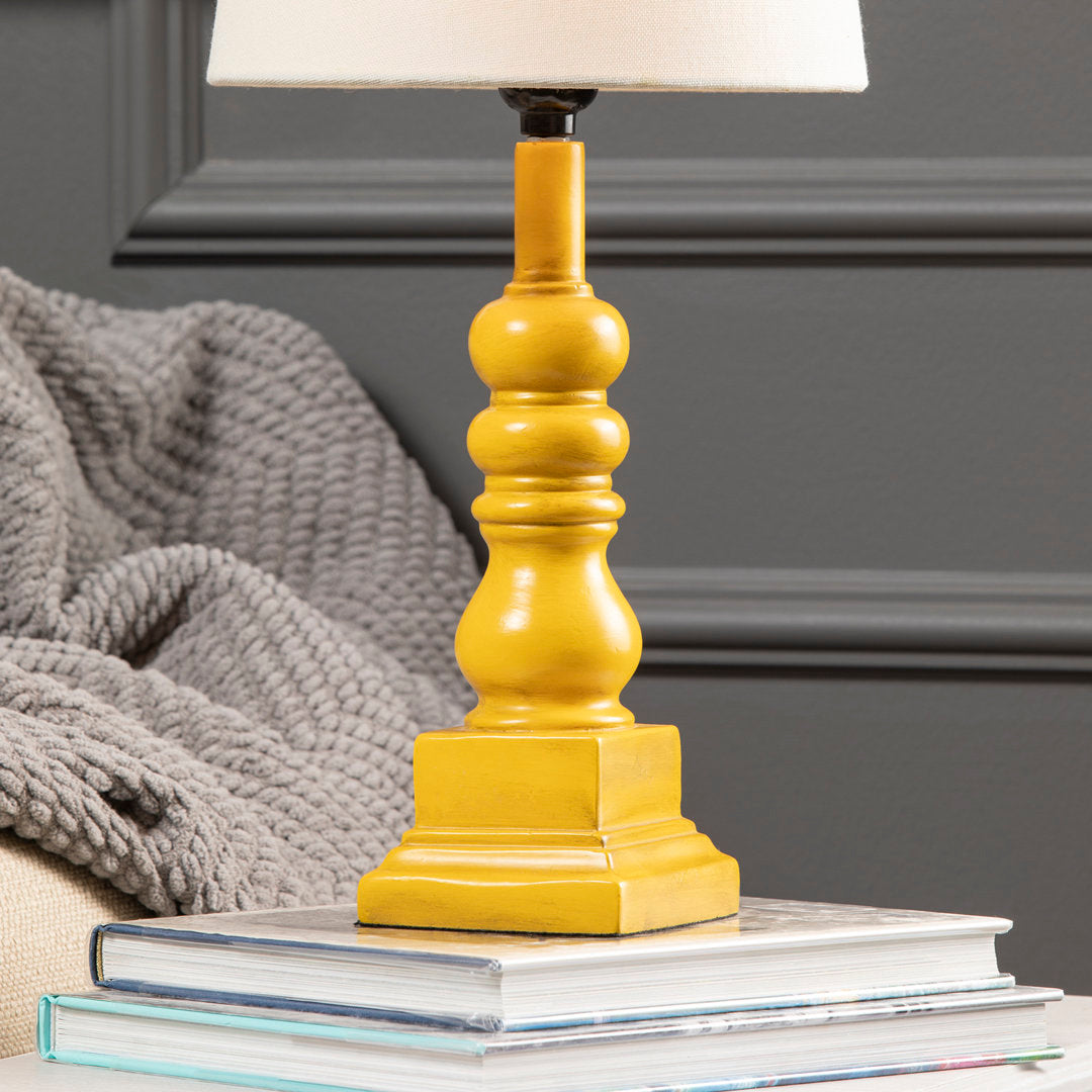 Whittier 19" Resin Table Lamp Ophelia & Co. Base Color: Yellow, Shade Color: White