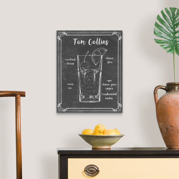 Mixology II - Graphic Art Print on Canvas 17 Stories Size: 20" H x 16" W x 1.25" D Format: Wrapped Canvas