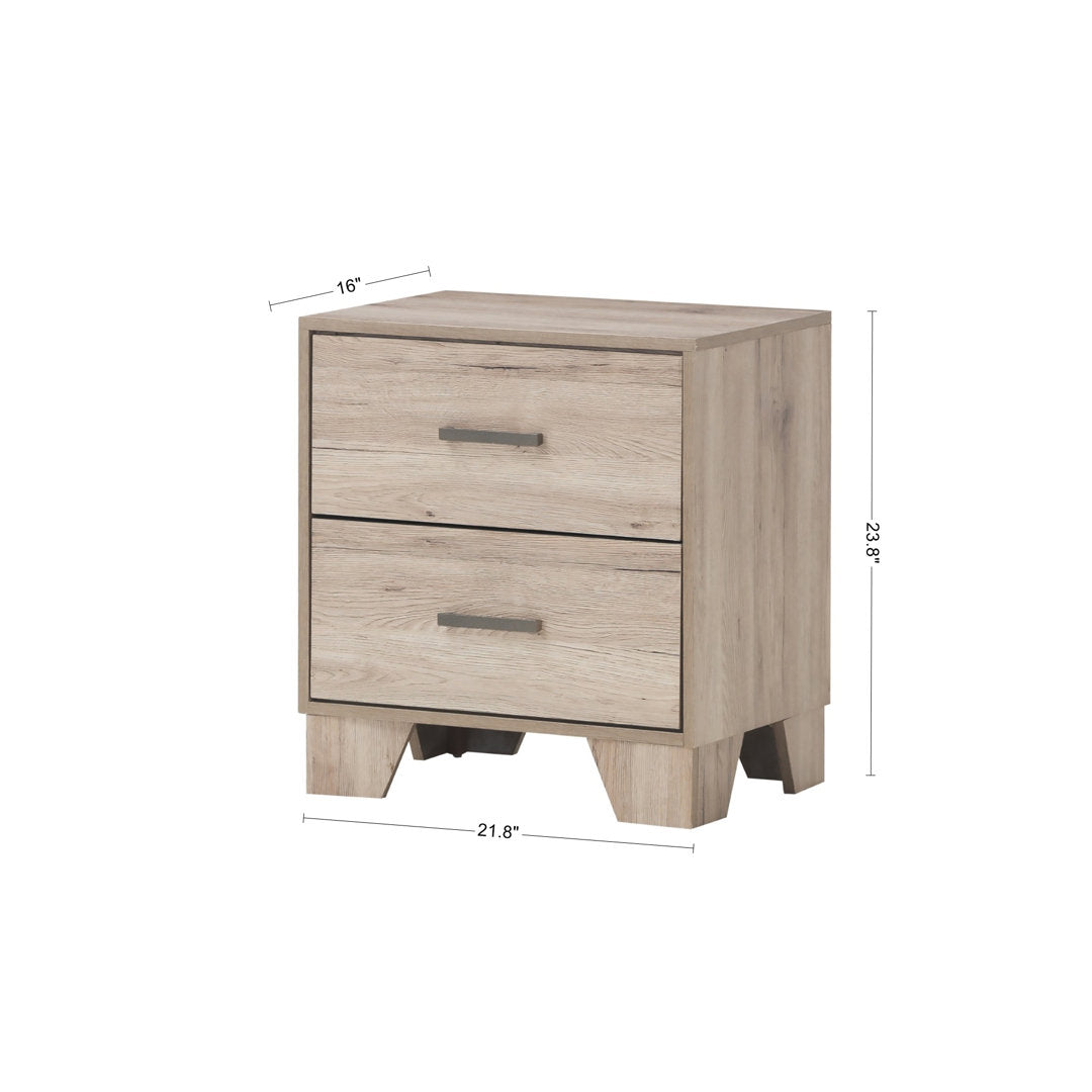 Beckville 2 - Drawer Nightstand in Light Oak Zipcode Design™