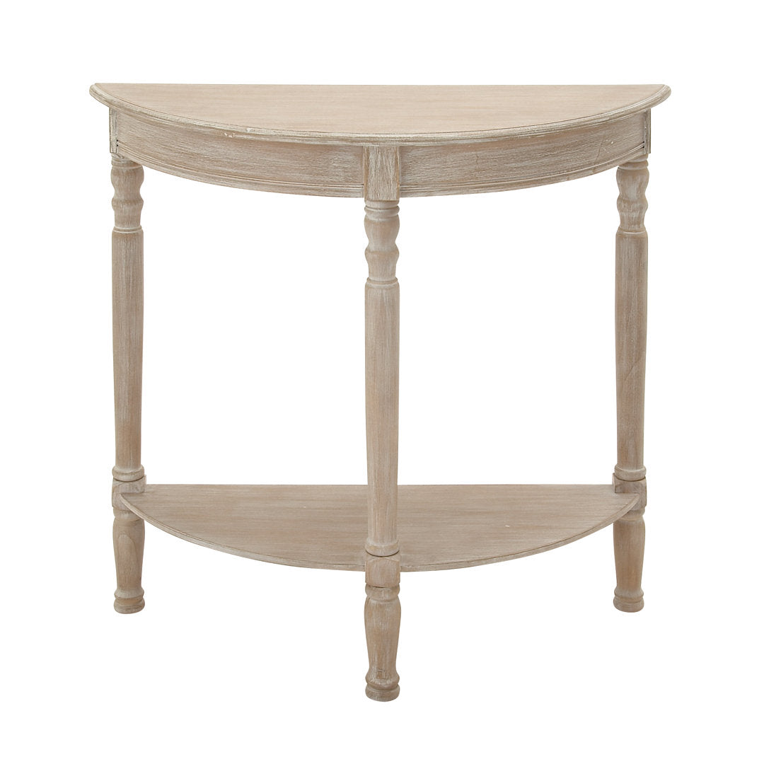 Mcbroom Wood Half Moon 1 Shelf Console Table Ophelia & Co. Color: Light Brownish Gray