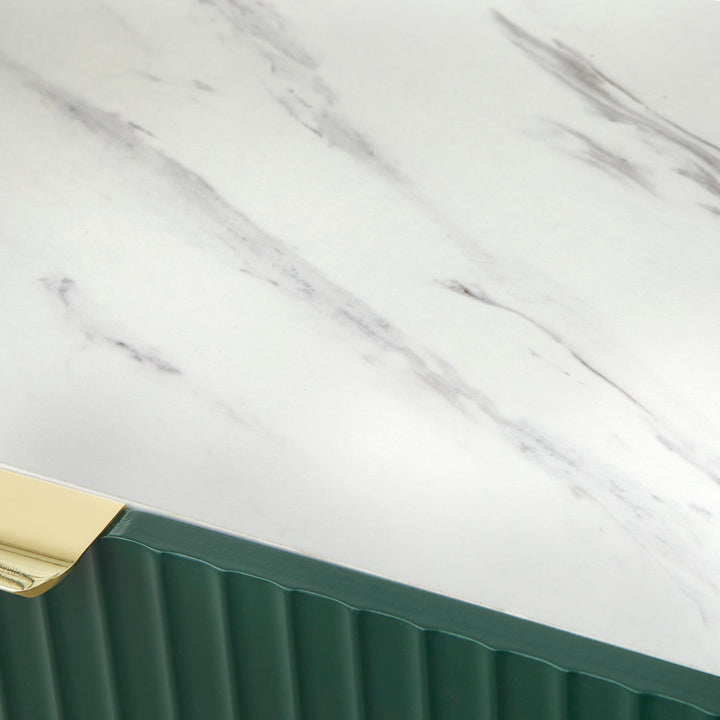 Santillanes 47.25'' Wide Sideboard Willa Arlo™ Interiors Color (Base/Top): Green/Faux White