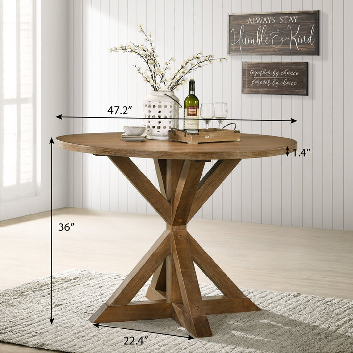 Ebbert Round Solid Wood Base Counter Height Dining Table Laurel Foundry Modern Farmhouse®