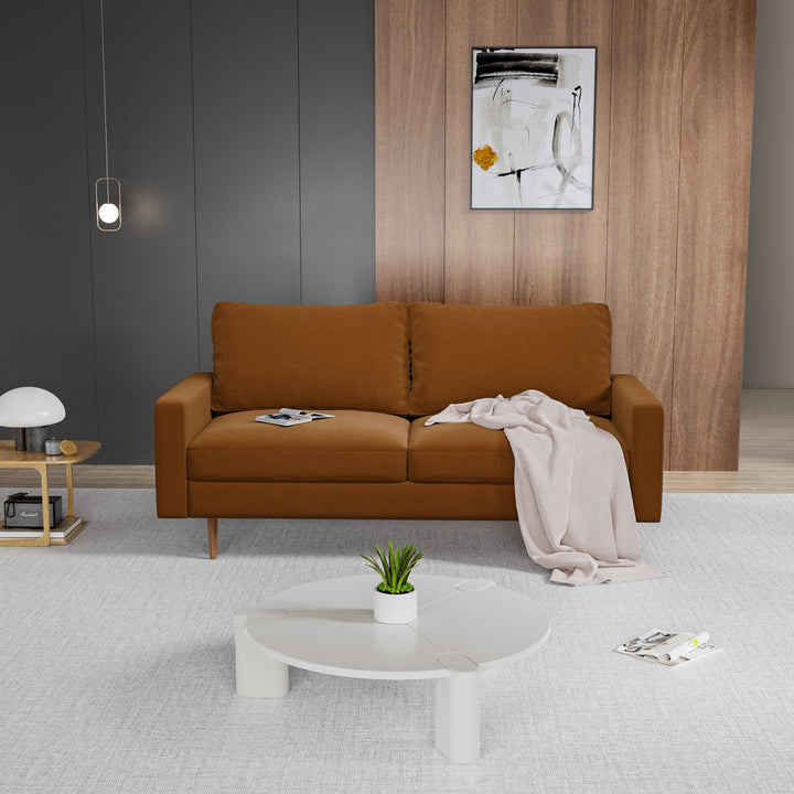 Markham 70" Velvet Square Arm Sofa Willa Arlo™ Interiors Fabric: Ginger Polyester