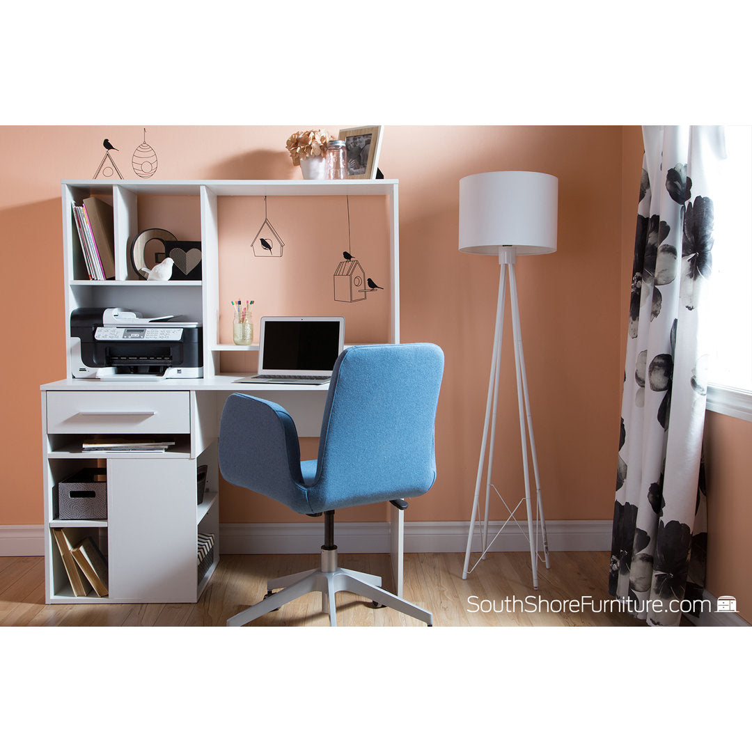 Annexe Desk with Hutch South Shore Color: White