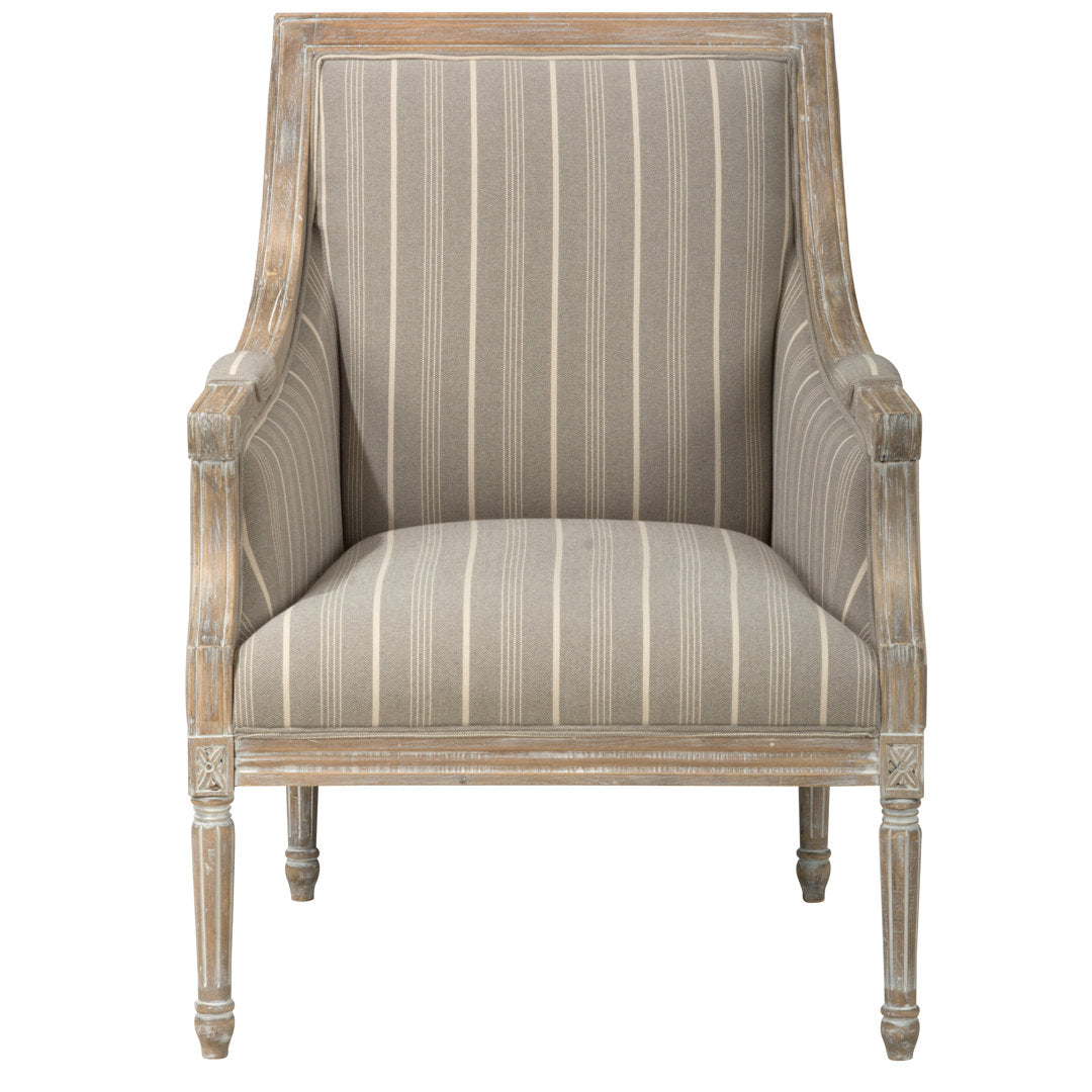 Rowena 29" Wide Armchair Birch Lane™ Fabric: Taupe Striped