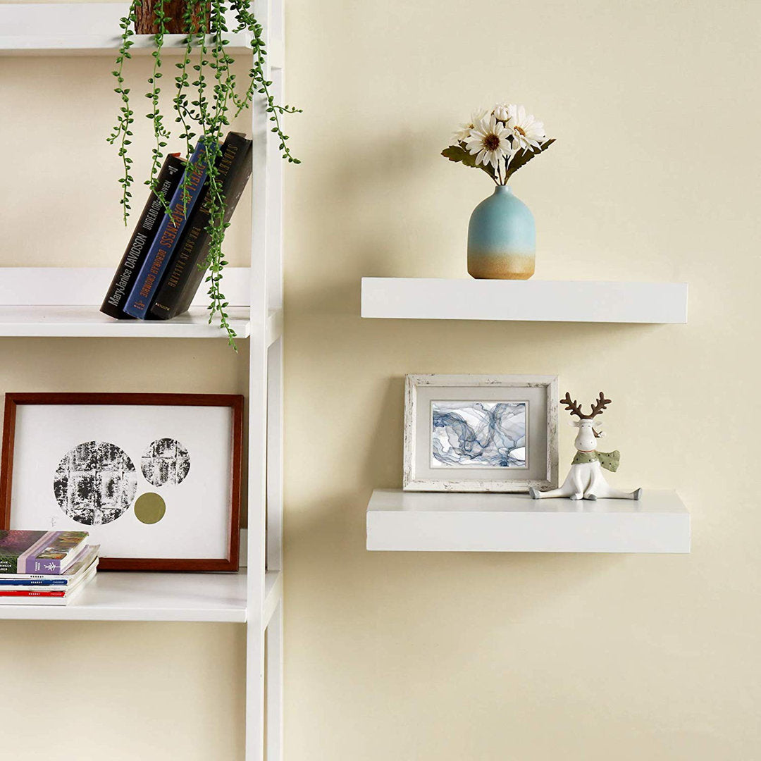 Himmelmann Floating Shelf Ebern Designs Size: 1.25" H x 36" W x 7.25" D Finish: White