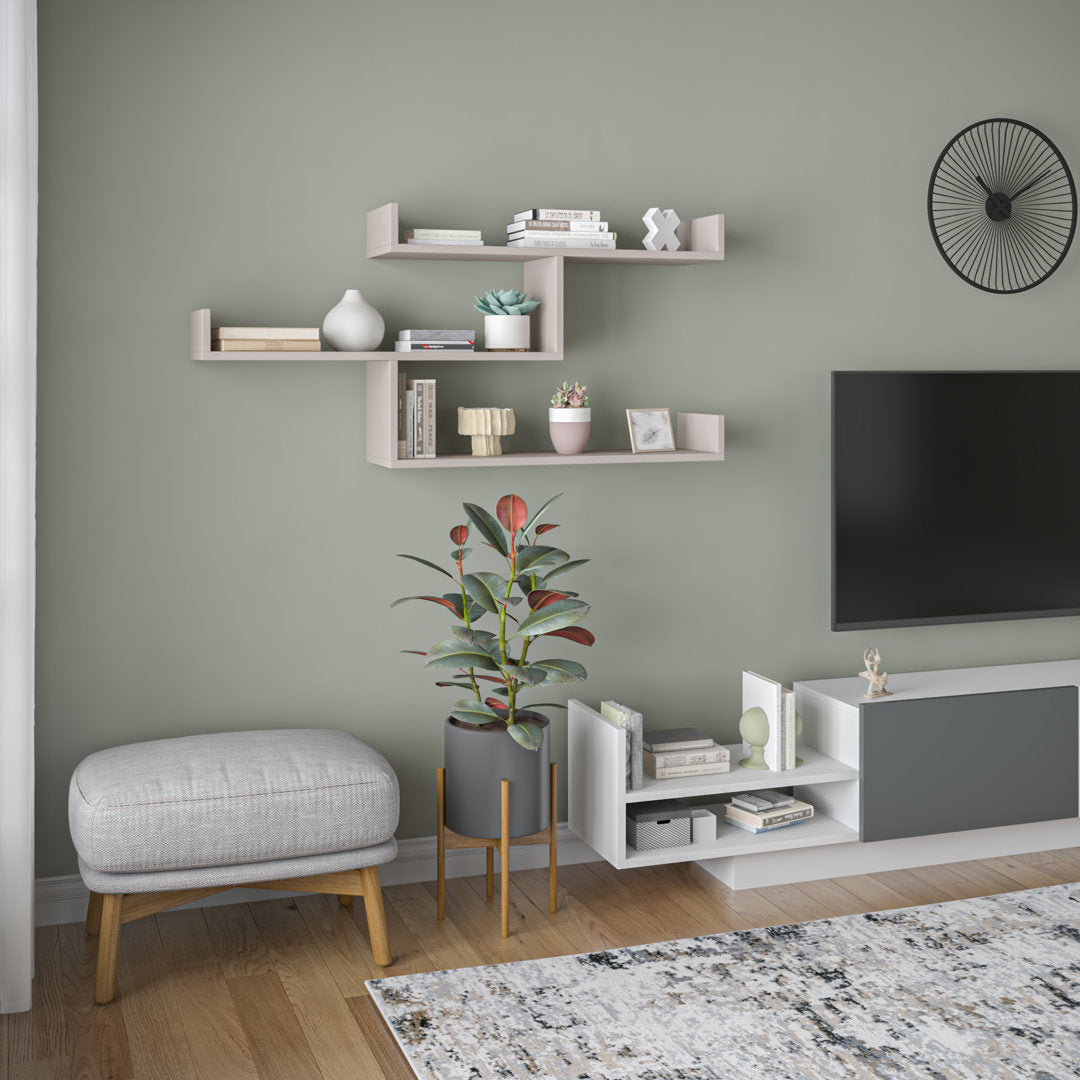 Ramage 3 Piece Accent Shelf Mercury Row® Finish: Light Mocha
