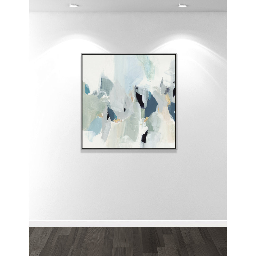 Little Talks II by Isabelle Z - Picture Frame Print on Canvas Casa Fine Arts Size: 41.5" H x 41.5" W x 2" D Format: Silver Floater Framed Canvas