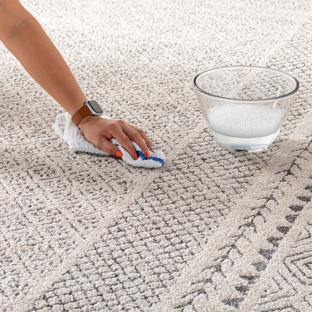 Calvo Light Beige/Charcoal Area Rug Wade Logan® Rug Size: Round 7'10"