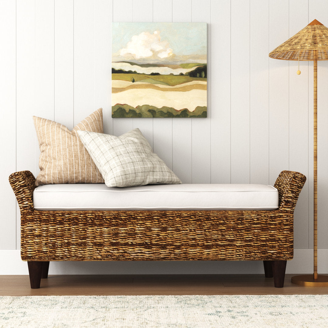 Calne Upholstered Wicker Bench Sand & Stable™