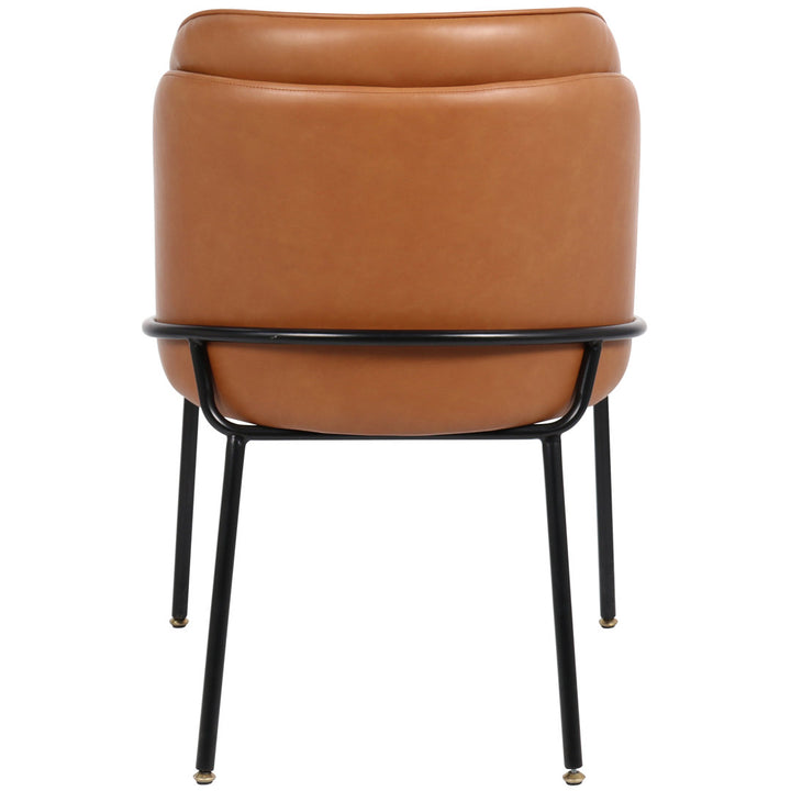 Philpott Faux Leather Dining Chair, Set Of 2 (Set of 2) Trent Austin Design® Upholstery Color: Cognac