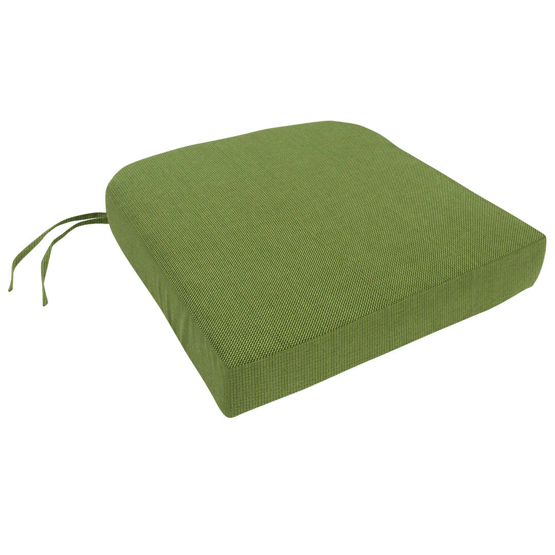 Encinitas Knife Edge Indoor/Outdoor Sunbrella Dining Chair Cushion Darby Home Co Size: 3.5" H x 17" W x 19" D Fabric: Spectrum Cilantro Sunbrella® Plainweave