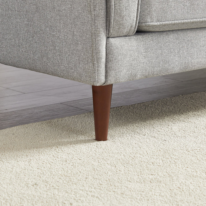 Isaak 105" Wide Symmetrical Corner Etta Avenue™ Fabric: Gray Linen