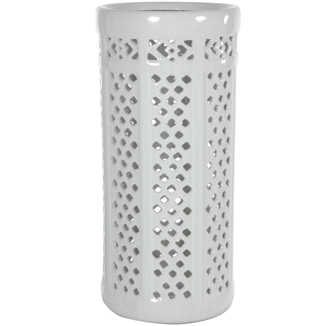 Carved Lattice Decorative Umbrella Stand Dakota Fields