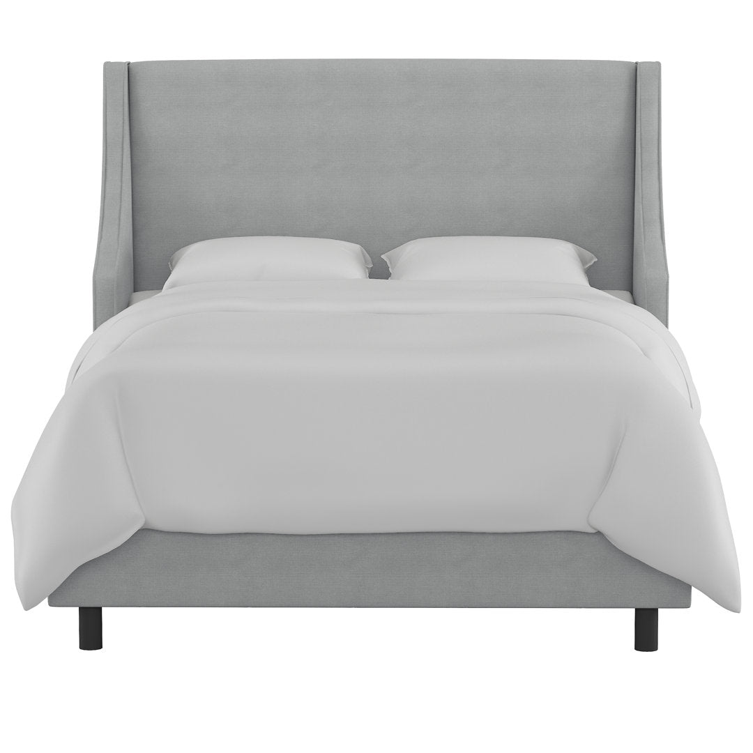 Bernadine Upholstered Low Profile Standard Bed Mercury Row® Color: Classic Gray Linen Size: Full/Double