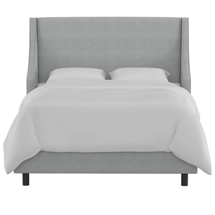 Bernadine Upholstered Low Profile Standard Bed Mercury Row® Color: Classic Gray Linen Size: Full/Double