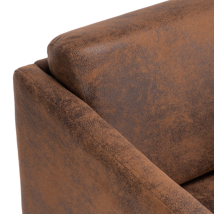 Raionna Wide Tufted 17 Stories Fabric: Bronzed Gilded Microfiber / Microsuede