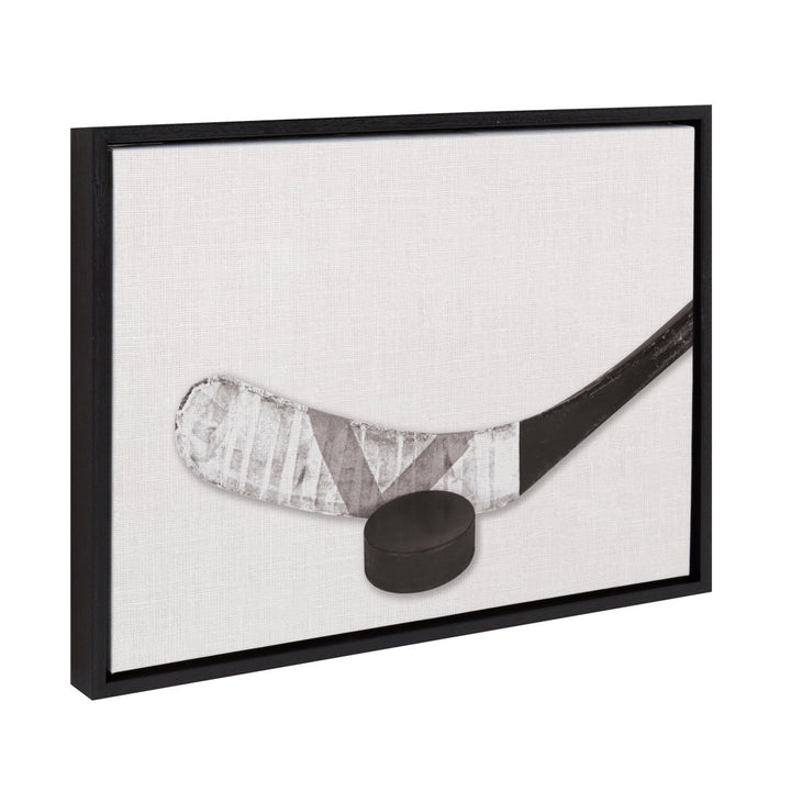 Hockey Portrait Horizontal' by Uniek- Floater Frame Photograph Print on Canvas Grovelane