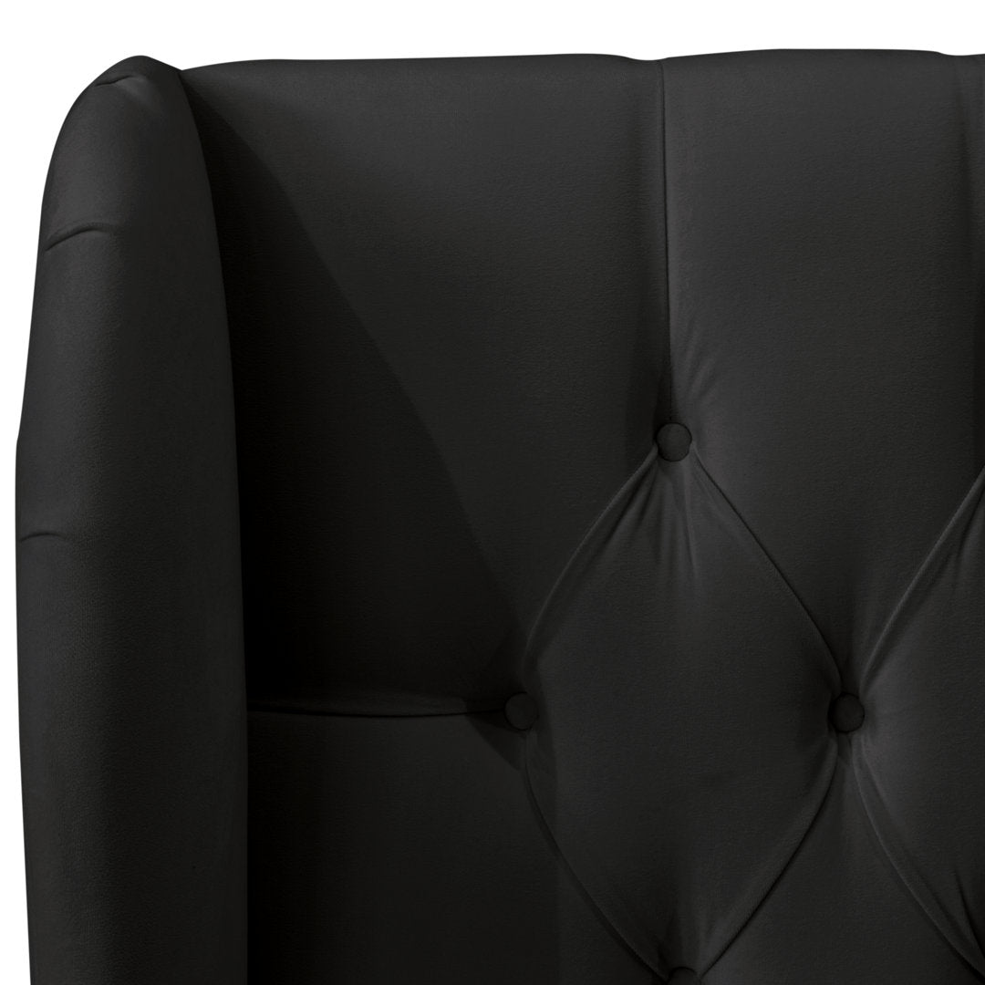 Knaresborough Tufted Upholstered Low Profile Standard Bed Greyleigh™ Size: Queen Body Fabric: Classic Black Performance Velvet