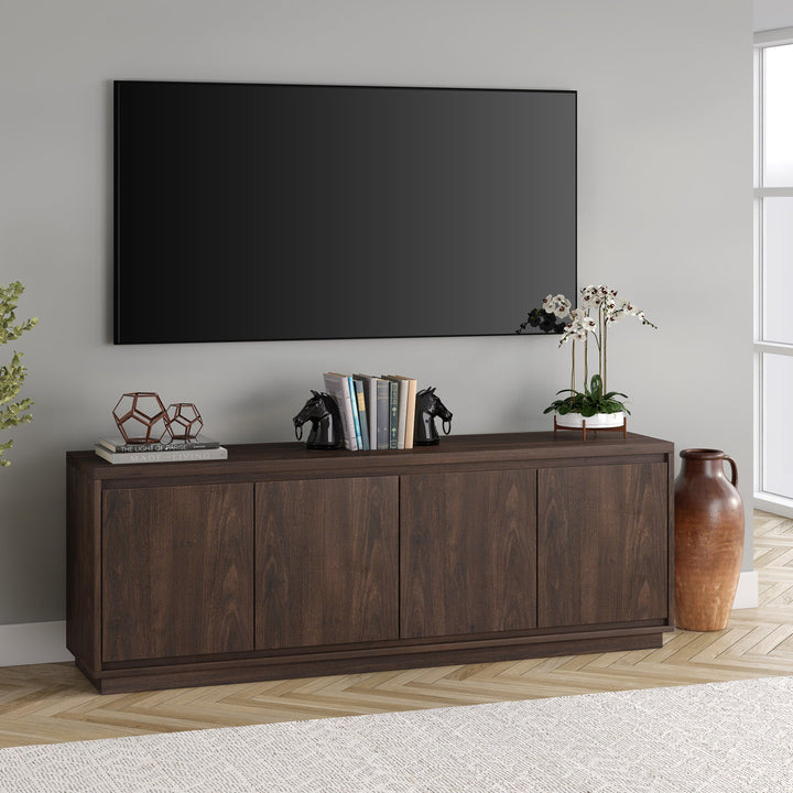Presque TV Stand for TVs up to 78" Wade Logan® Color: Alder Brown