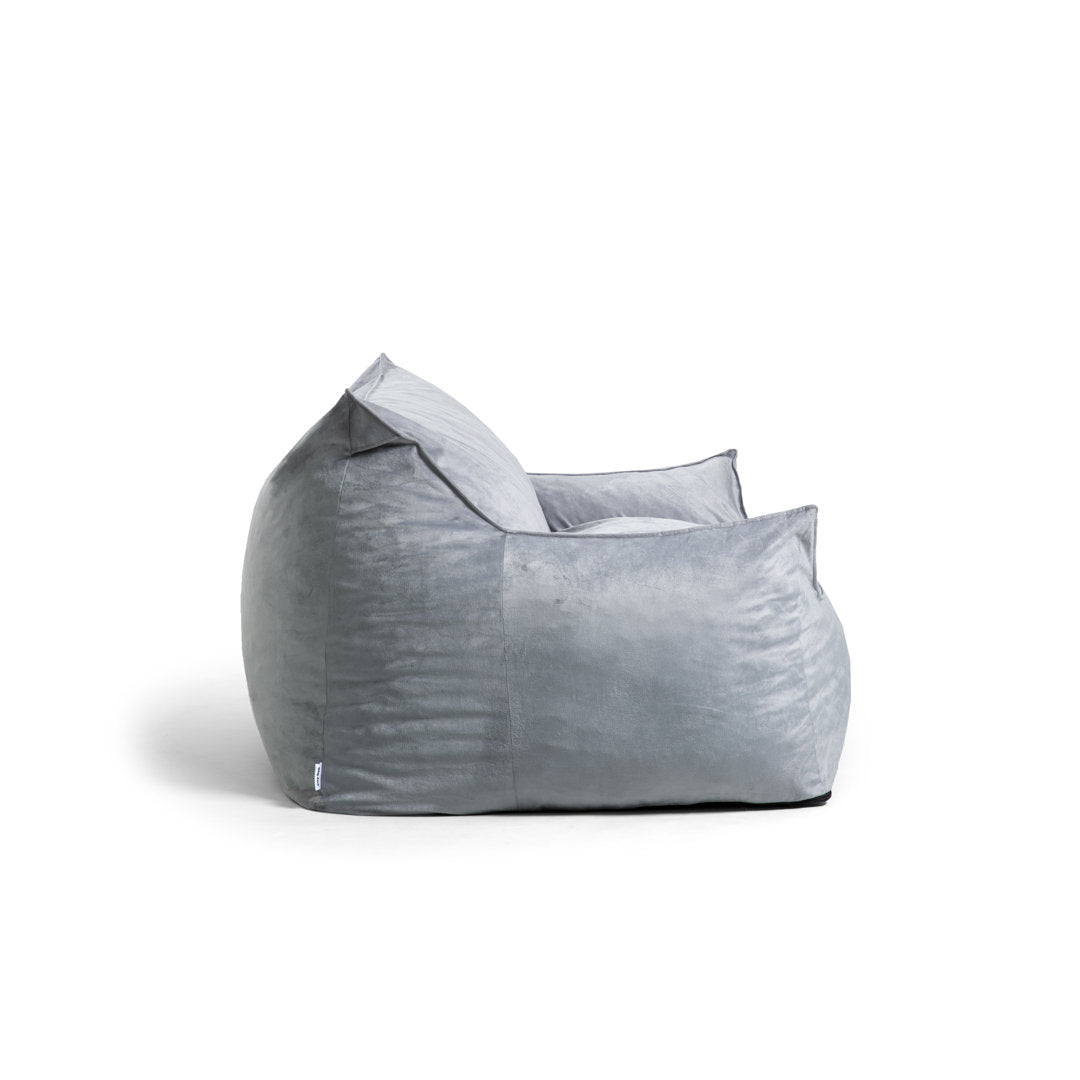 Big Joe Imperial Bean Bag Lounger Big Joe Fabric: Gray Plush 100% Polyester