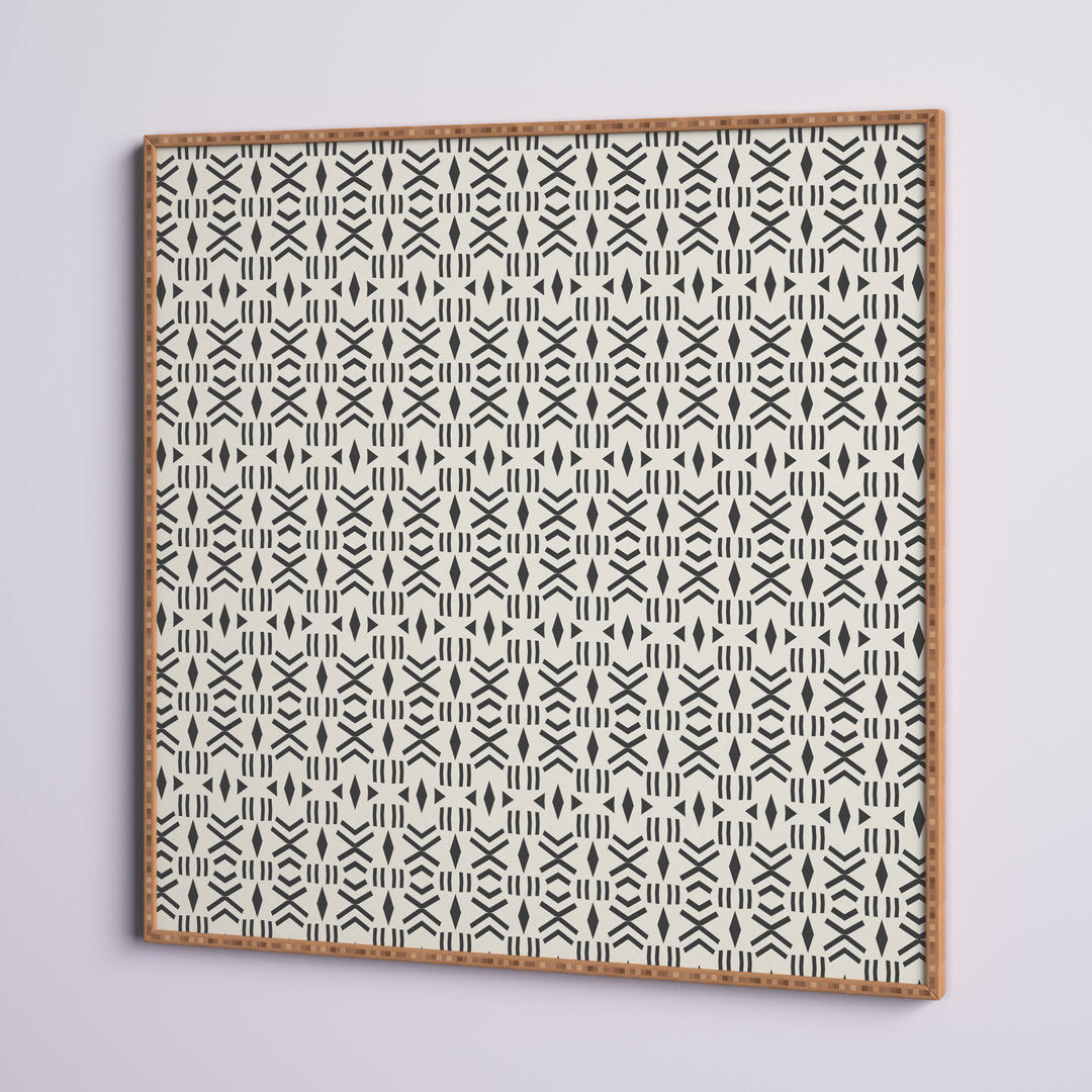 Geo Mudcloth by Holli Zollinger - Picture Frame Graphic Art Print on Wood Dakota Fields Size: 30" H x 30" W x 1" D