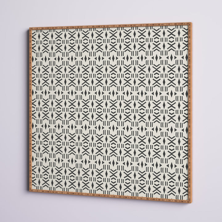 Geo Mudcloth by Holli Zollinger - Picture Frame Graphic Art Print on Wood Dakota Fields Size: 30" H x 30" W x 1" D