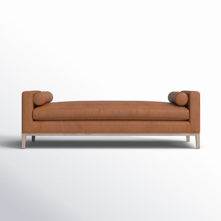 Jionni Genuine Leather Two Square Arm Chaise Lounge Corrigan Studio®