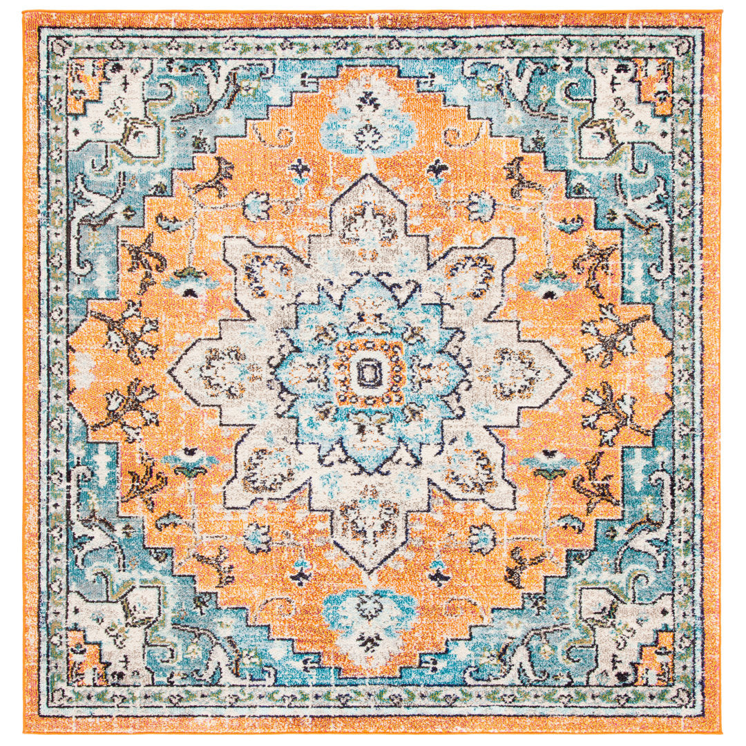 Yedidalga Performance Oriental Rug Bungalow Rose Rug Size: Square 6'7"