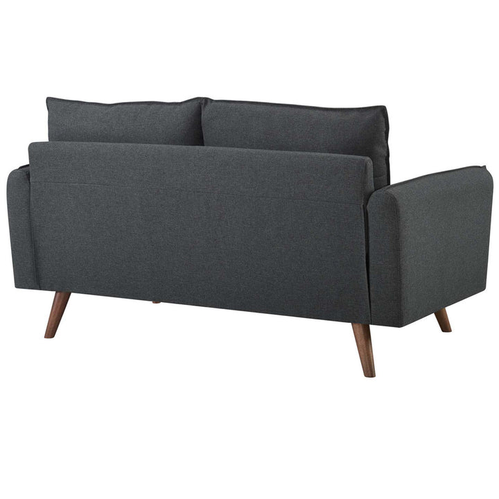 Modway Revive Upholstered Fabric Loveseat Modway Upholstery Color: Gray Performance Velvet