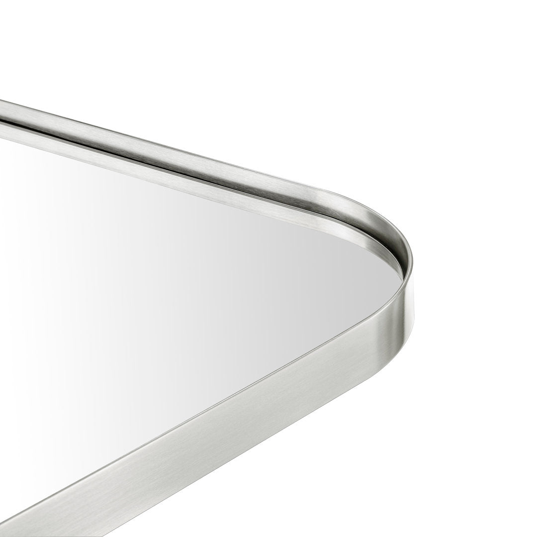 Kengston Modern & Contemporary Rectangular Bathroom Vanity Mirrors 17 Stories Size: 48" x 30" Finish: Brushed Nickel