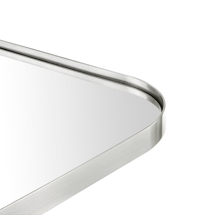 Kengston Modern & Contemporary Rectangular Bathroom Vanity Mirrors 17 Stories Size: 48" x 30" Finish: Brushed Nickel