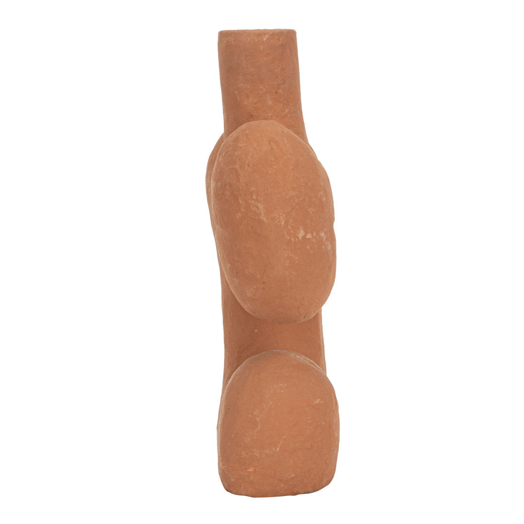 Amador Gray 14" Stoneware Table Vase AllModern Color: Terracotta