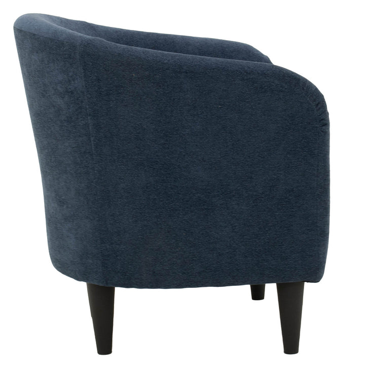 29.50'' Wide Barrel Chair Willa Arlo™ Interiors Fabric OR Leather Type: Chloe Indigo 100% Polyester